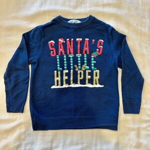 Santa’s Little Helper Christmas Holiday Sweater - H&M Kid Girl/Boy 5T/6